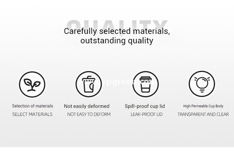 360ml Clear Plastic Coffee Cup with Custom Pink Kraft Corrugated Sleeve 9×6×9cm