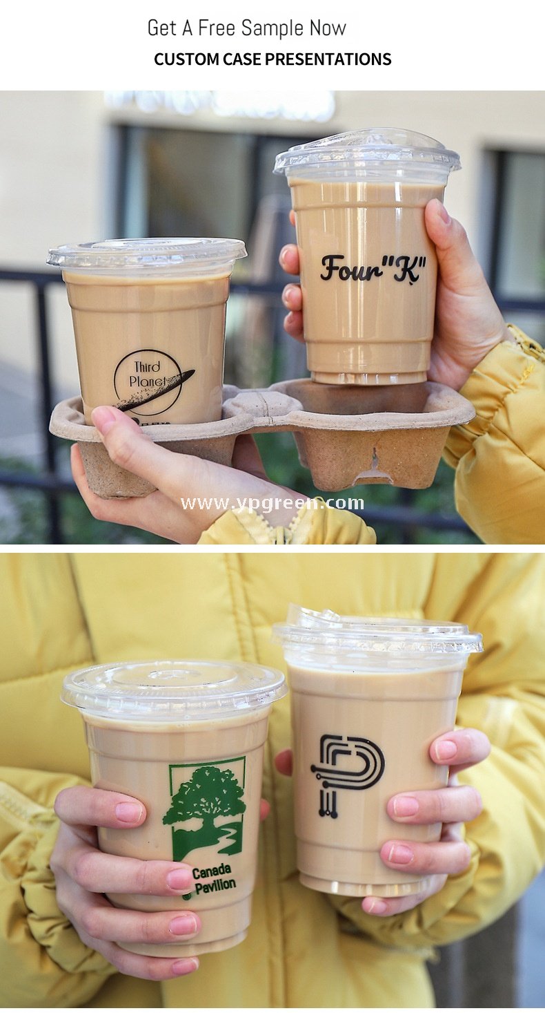 400ml PET transparent plastic cup 14oz + direct drinking lid – 9.8x6x10.7 cm Cold Beverage Takeaway Solution