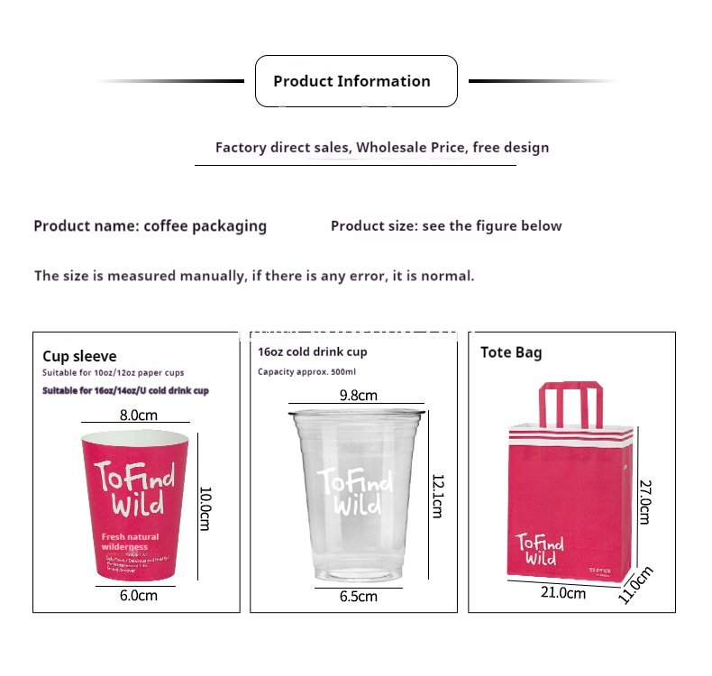 500ml Disposable Milk Tea Cups with Pink Wraps – 16oz 9.8x6.5x12.1cm Iced Drink Cup