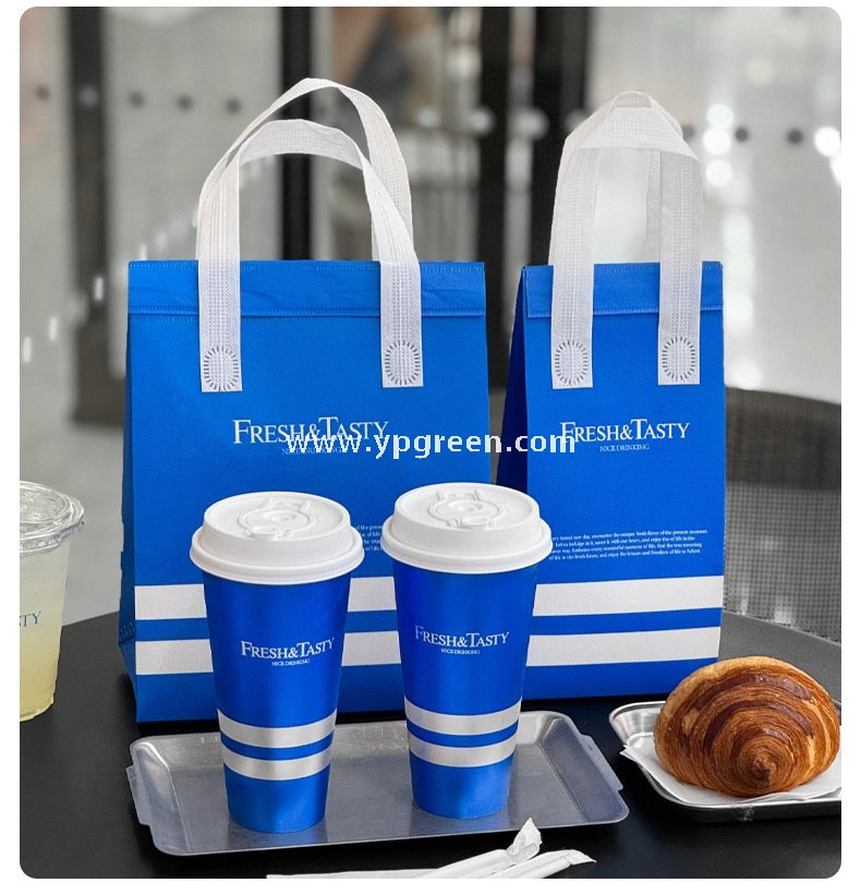 500ml Blue Metallic-Lined Plastic Cup 9x4.8x15.7cm + Leak-Resistant White Lid