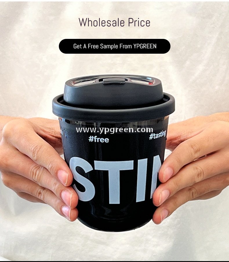 500ml PET cold drink coffee cup single cup without lid – 9.8x6.5x12.1 cm Cold Drink Takeaway Cups Packaging Sourcing Company