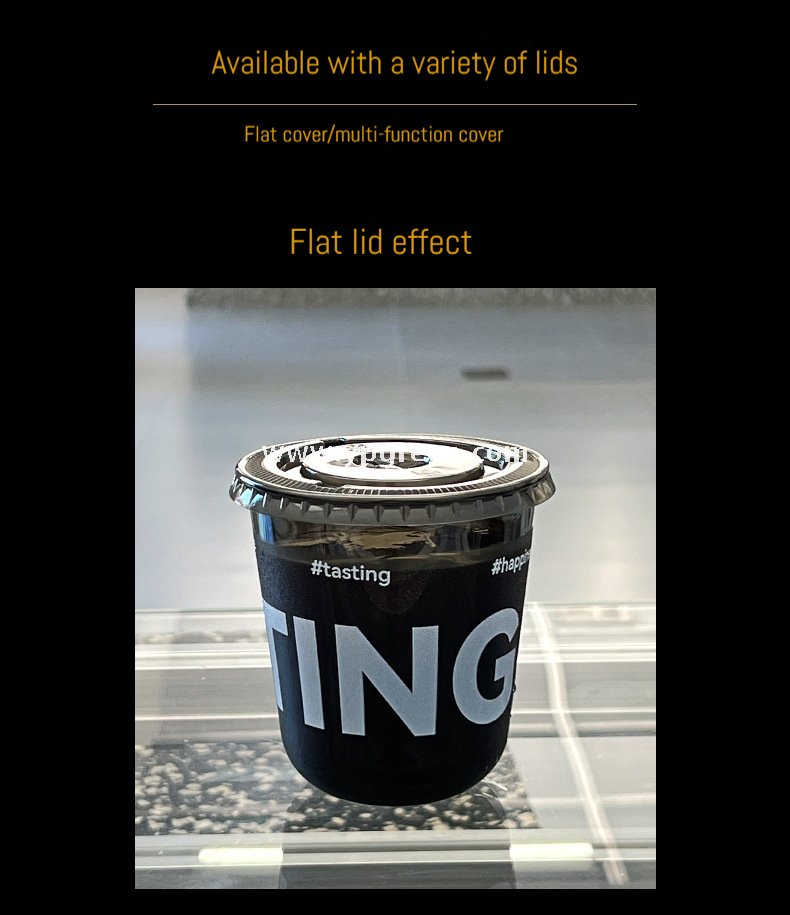 500ml PET cold drink coffee cup single cup without lid – 9.8x6.5x12.1 cm Cold Drink Takeaway Cups Packaging Sourcing Company