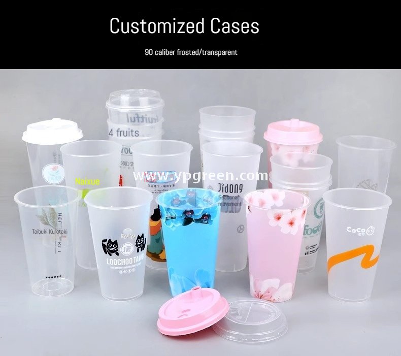 500ml Frosted PP Injection Cups – 9x5.8x13.7 cm Disposable Drink Cups