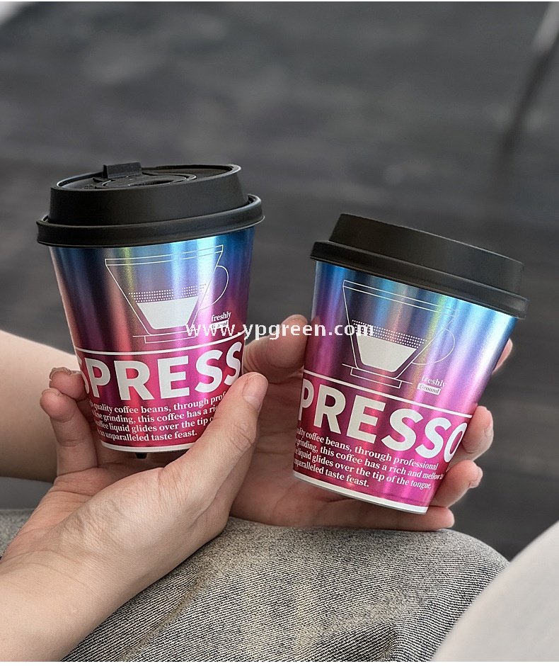 9x5.5x9.3cm Food-Safe Gradient PP Cup – 300ml Inner Film Lined Injection Drink Cup