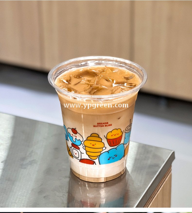 400ml PET transparent plastic cup 14oz + direct drinking lid – 9.8x6x10.7 cm Cold Beverage Takeaway Solution