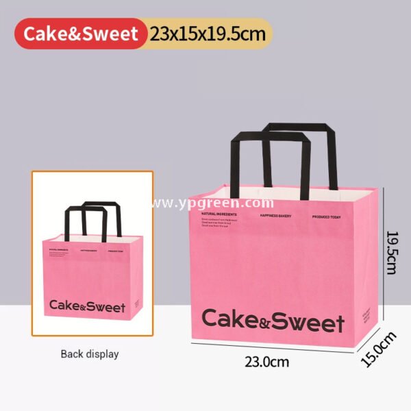 Pink Bakery Boxes for Mousse Cake & Swiss Roll – Disposable Paper Dessert Packaging with Custom Logo Option