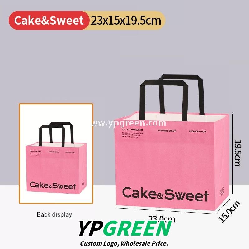 Pink Bakery Boxes for Mousse Cake & Swiss Roll – Disposable Paper Dessert Packaging with Custom Logo Option