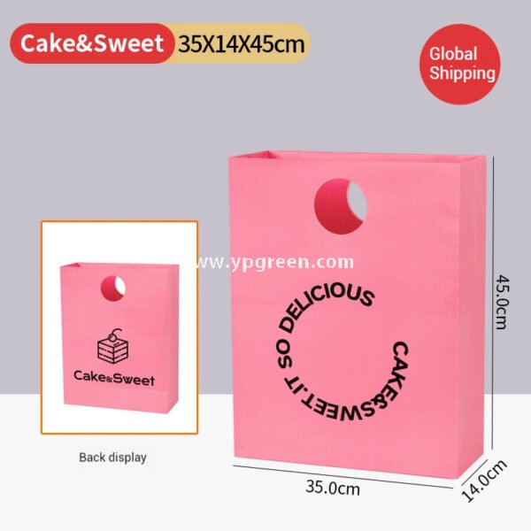Pink Bakery Boxes for Mousse Cake & Swiss Roll – Disposable Paper Dessert Packaging with Custom Logo Option