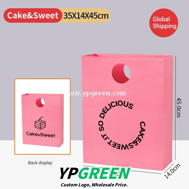 Pink Bakery Boxes for Mousse Cake & Swiss Roll – Disposable Paper Dessert Packaging with Custom Logo Option