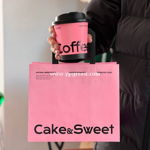 Pink Bakery Boxes for Mousse Cake & Swiss Roll – Disposable Paper Dessert Packaging with Custom Logo Option