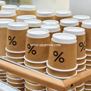 100ml / 280ml / 330ml / 380ml Kraft Coffee Cups with Lids – Thickened Disposable Paper Cups for Hot Drinks & Custom Logo