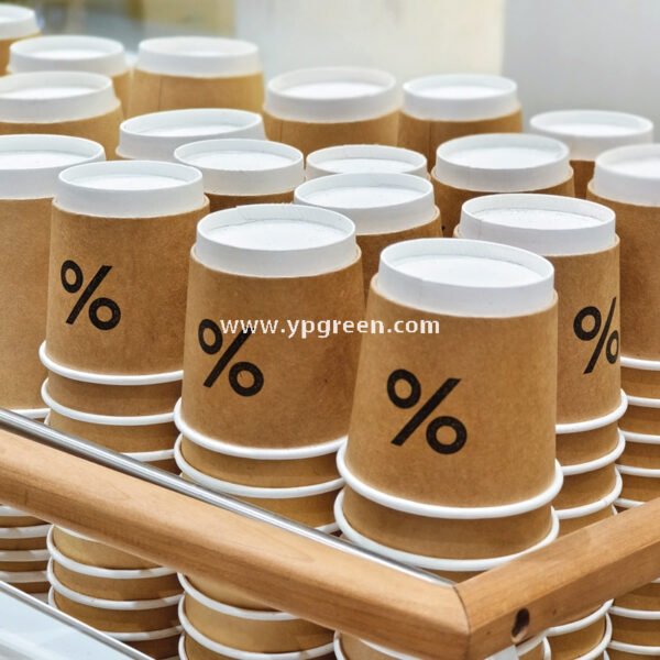 100ml / 280ml / 330ml / 380ml Kraft Coffee Cups with Lids – Thickened Disposable Paper Cups for Hot Drinks & Custom Logo