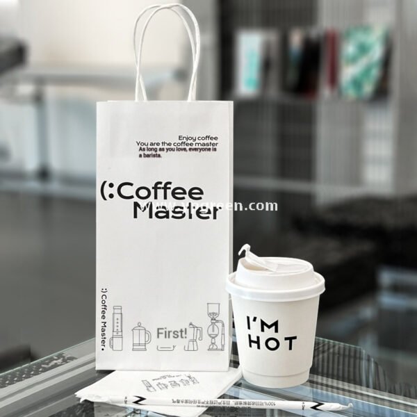 8oz / 10oz / 12oz / 16oz / 20oz White Paper Coffee Cups with Lids – Double Wall Disposable Hot Drink Cups for Takeaway & Custom Branding