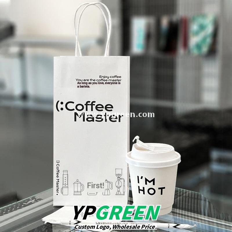 8oz / 10oz / 12oz / 16oz / 20oz White Paper Coffee Cups with Lids – Double Wall Disposable Hot Drink Cups for Takeaway & Custom Branding