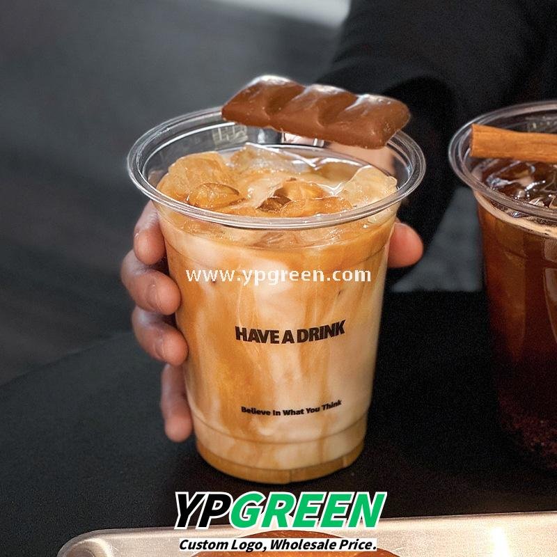14oz Cute Cat Plastic Iced Coffee Cup with Lid 9.8x6.0x10.7cm – 400ml Latte Cup Factory