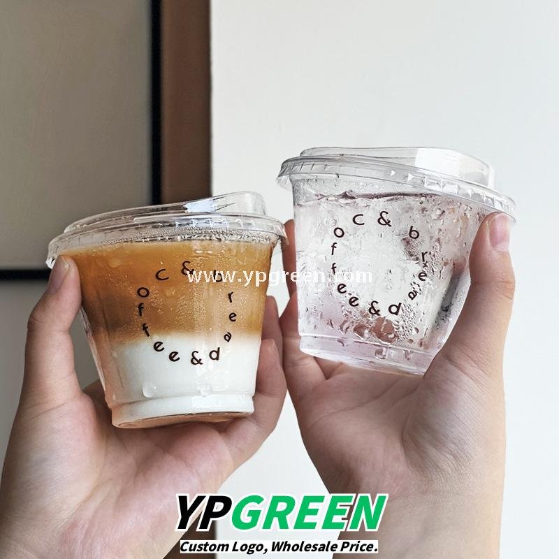 260ml Clear PET Iced Coffee Cup – 92x55x71mm Small Dirty Latte To-Go Cup Wholesaler
