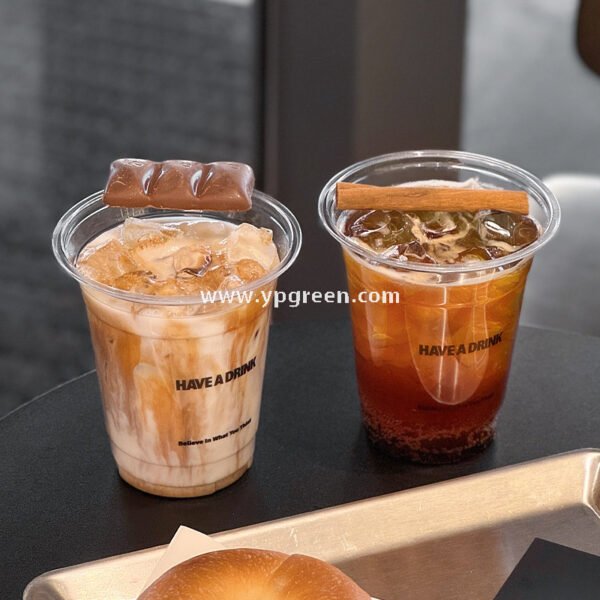 14oz Cute Cat Plastic Iced Coffee Cup with Lid 9.8x6.0x10.7cm – 400ml Latte Cup Factory