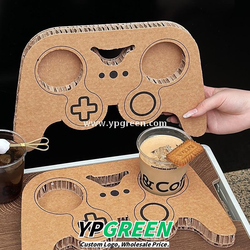 9x6x9.5cm PET Bubble Tea Cup with Lid – Game Controller Cup Holder 400ml