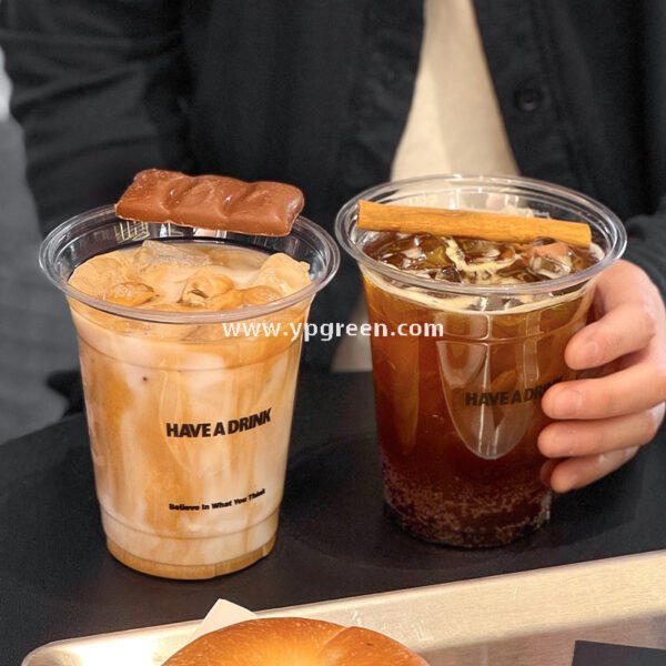 14oz Cute Cat Plastic Iced Coffee Cup with Lid 9.8x6.0x10.7cm – 400ml Latte Cup Factory