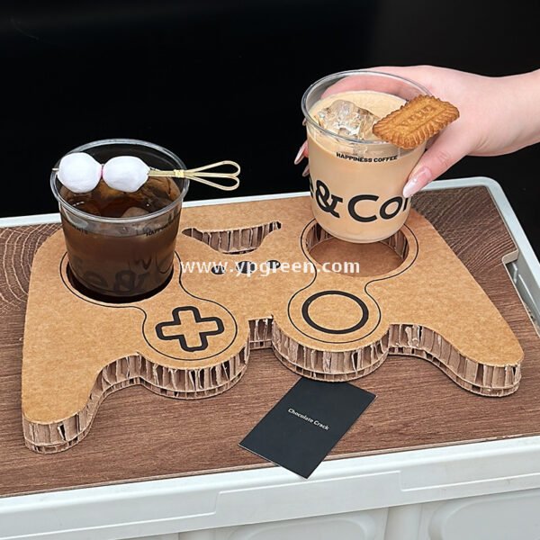 9x6x9.5cm PET Bubble Tea Cup with Lid – Game Controller Cup Holder 400ml