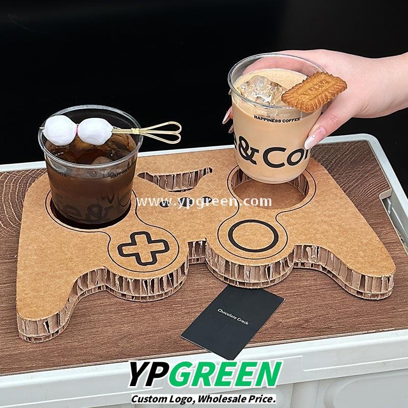 9x6x9.5cm PET Bubble Tea Cup with Lid – Game Controller Cup Holder 400ml