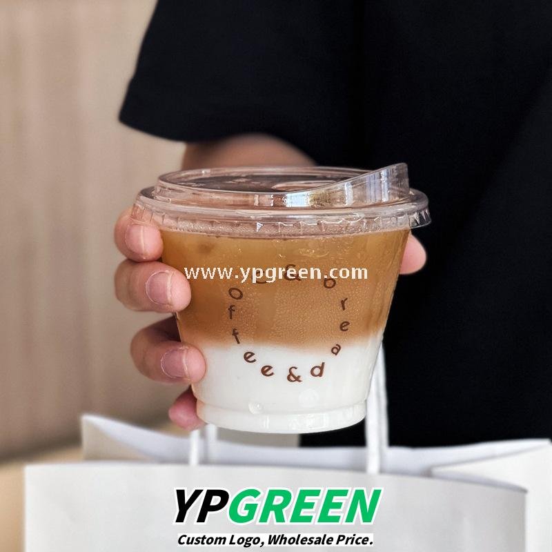 260ml Clear PET Iced Coffee Cup – 92x55x71mm Small Dirty Latte To-Go Cup Wholesaler