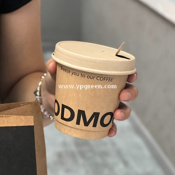 300ml / 400ml / 500ml Disposable Kraft Coffee Cups – Thickened Leak-Proof Paper Cups for Takeaway & Wholesale
