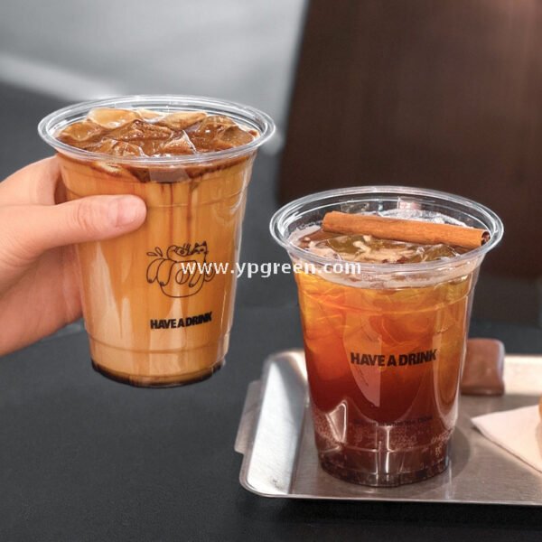 14oz Cute Cat Plastic Iced Coffee Cup with Lid 9.8x6.0x10.7cm – 400ml Latte Cup Factory
