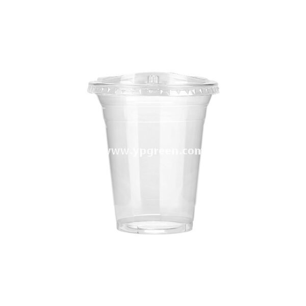 16oz Custom Logo Plastic Coffee Cup – 500ml PET Milk Tea To-Go Cup 9.8x6.5x12.1 cm