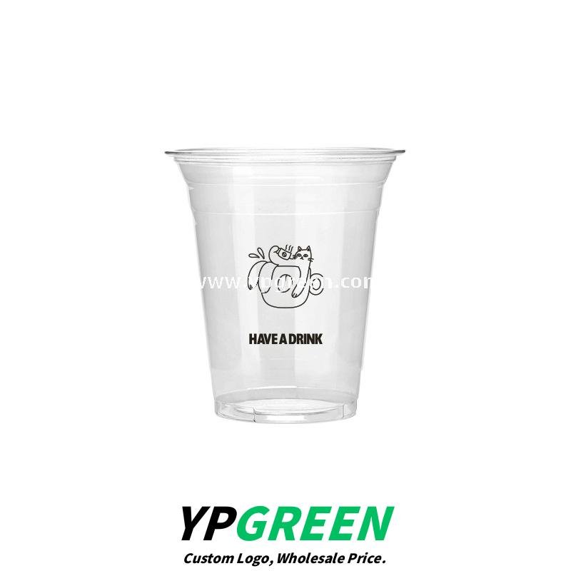 14oz Cute Cat Plastic Iced Coffee Cup with Lid 9.8x6.0x10.7cm – 400ml Latte Cup Factory