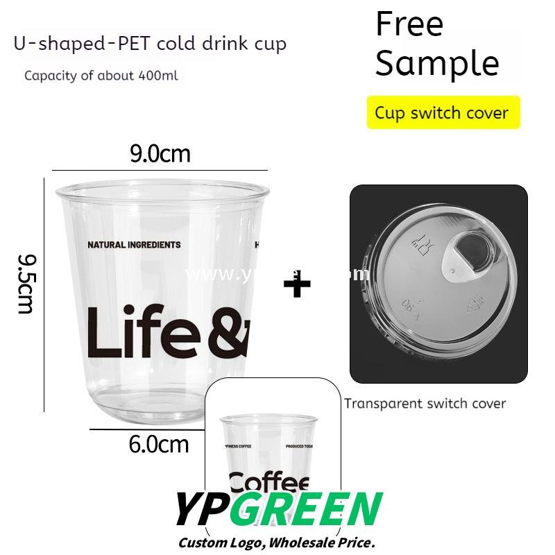 9x6x9.5cm PET Bubble Tea Cup with Lid – Game Controller Cup Holder 400ml
