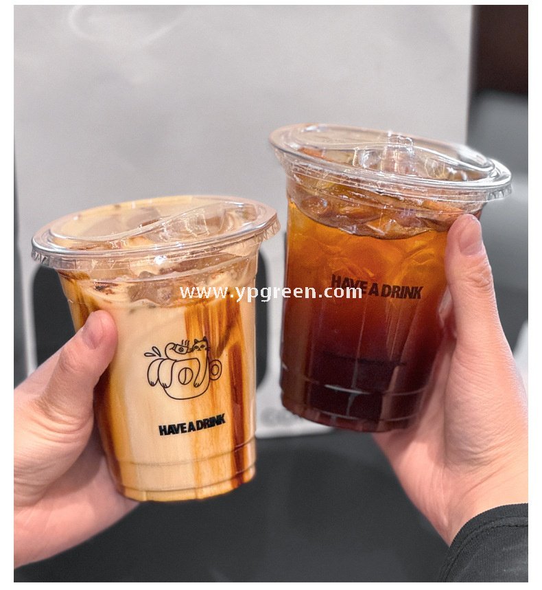 14oz Cute Cat Plastic Iced Coffee Cup with Lid 9.8x6.0x10.7cm – 400ml Latte Cup Factory