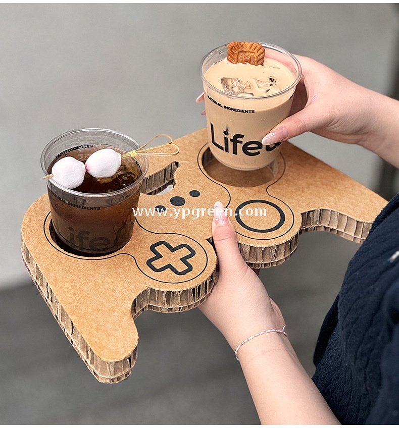9x6x9.5cm PET Bubble Tea Cup with Lid – Game Controller Cup Holder 400ml