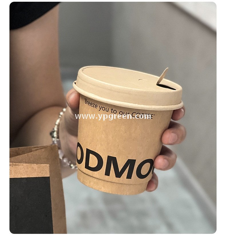 300ml / 400ml / 500ml Disposable Kraft Coffee Cups – Thickened Leak-Proof Paper Cups for Takeaway & Wholesale