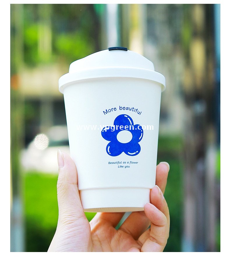 8oz / 12oz Orchid Logo Coffee Paper Cups – Disposable Hot Drink Cups with U-Shaped or Clear Lids