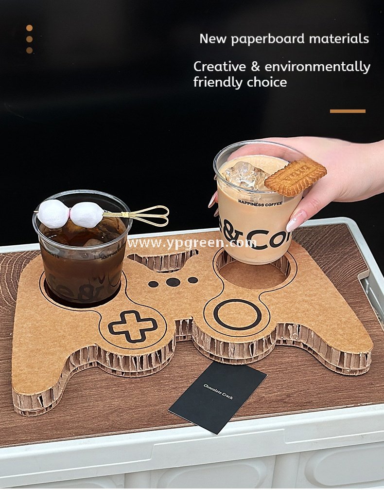 9x6x9.5cm PET Bubble Tea Cup with Lid – Game Controller Cup Holder 400ml
