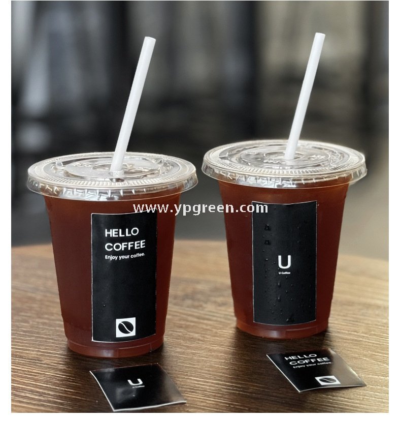 16oz Custom Logo Plastic Coffee Cup – 500ml PET Milk Tea To-Go Cup 9.8x6.5x12.1 cm