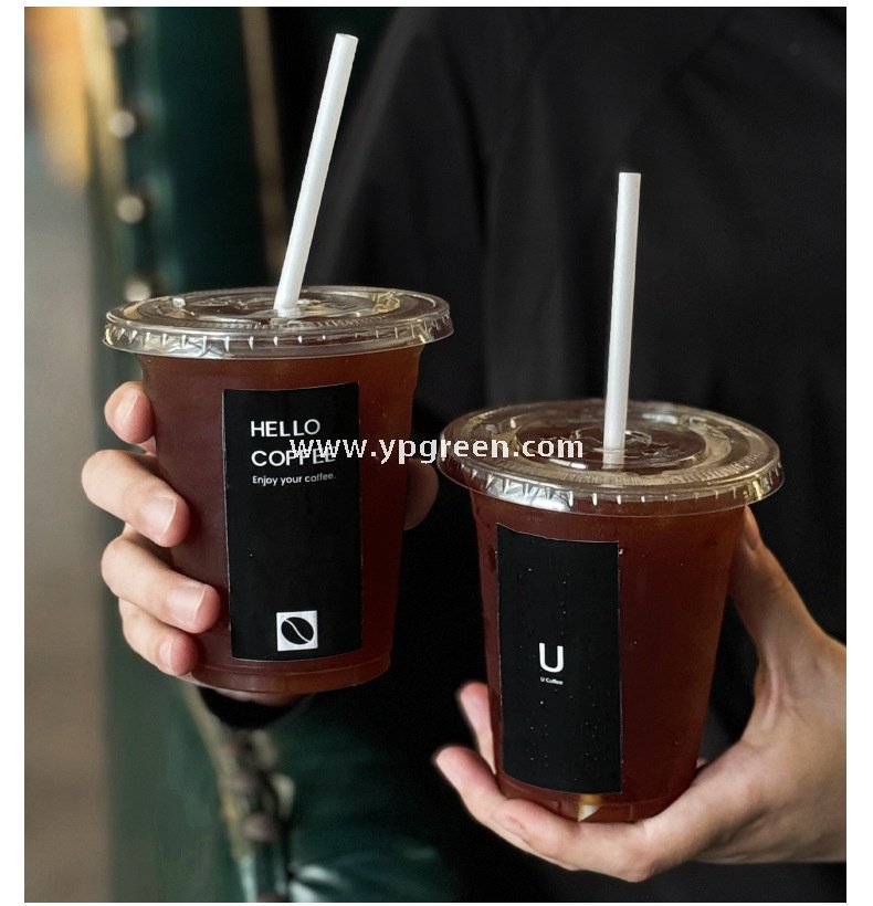 16oz Custom Logo Plastic Coffee Cup – 500ml PET Milk Tea To-Go Cup 9.8x6.5x12.1 cm