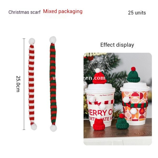 12oz / 400ml Christmas Coffee Cups with Sleeves & Bags – Santa Claus Holiday Design for Takeaway