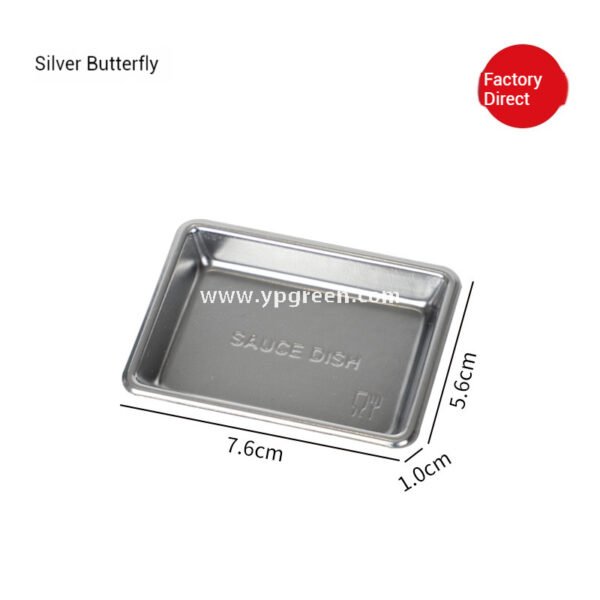 High-End 280ml Disposable Aluminum Cup with Silver Plate and Kraft Paper Tray – Stylish Drinkware Set