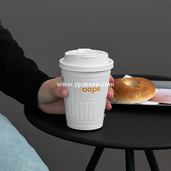 Embossed Raised Paper Coffee Cups – 10oz / 12oz Disposable Hot Drink Cups with Full Texture Finish