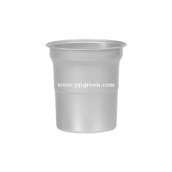 500ml Brushed Silver Aluminum Coffee Cups – High-End Disposable Cups for Milk Tea & Takeaway
