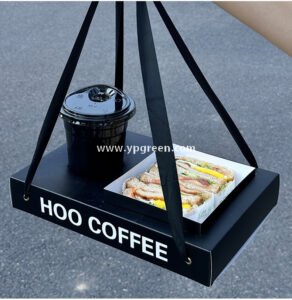 Klein Blue Sandwich Packaging Box – Food Grade White Cardboard for Thick Toast & Breakfast To-Go