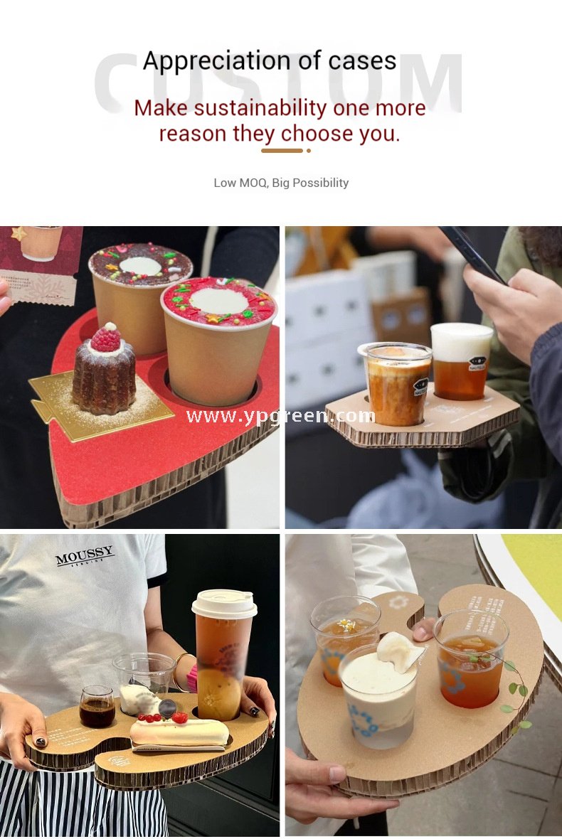 Cute Animal-Shaped Coffee Cup Trays – 3/4 Cup Disposable Paper Holders in Dog & Cat Designs