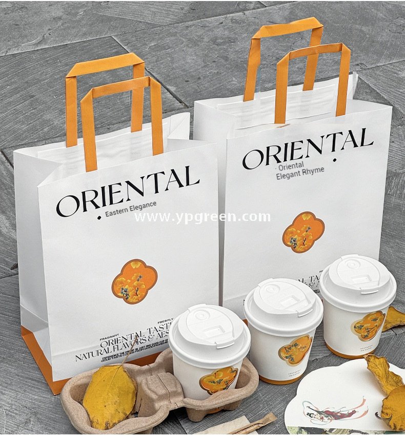 330ml 10oz Die-Cut Double-Wall Paper Cup with Matte Gold Foil Stamping