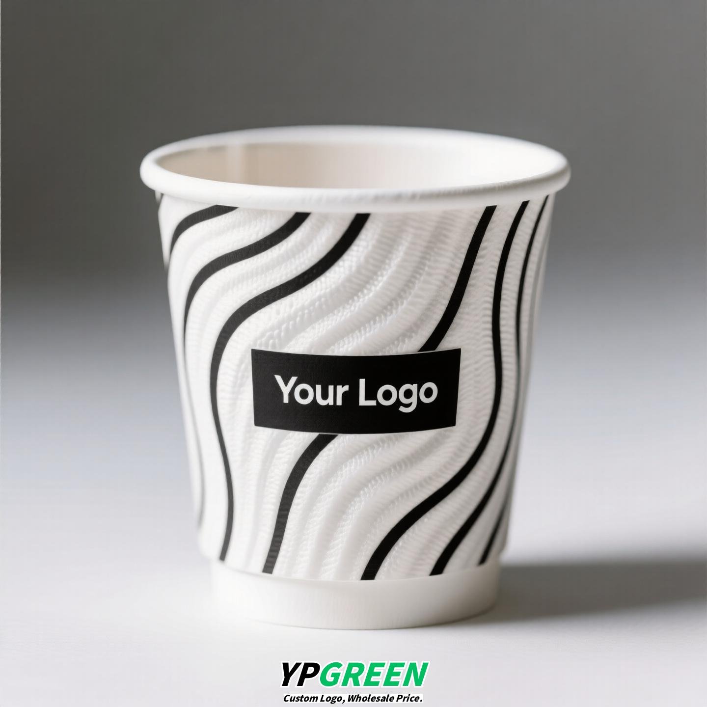 10oz Foaming Process Coffee Paper Cup | 330ml Single-Layer Disposable Cup | Leak-Proof & No Delamination