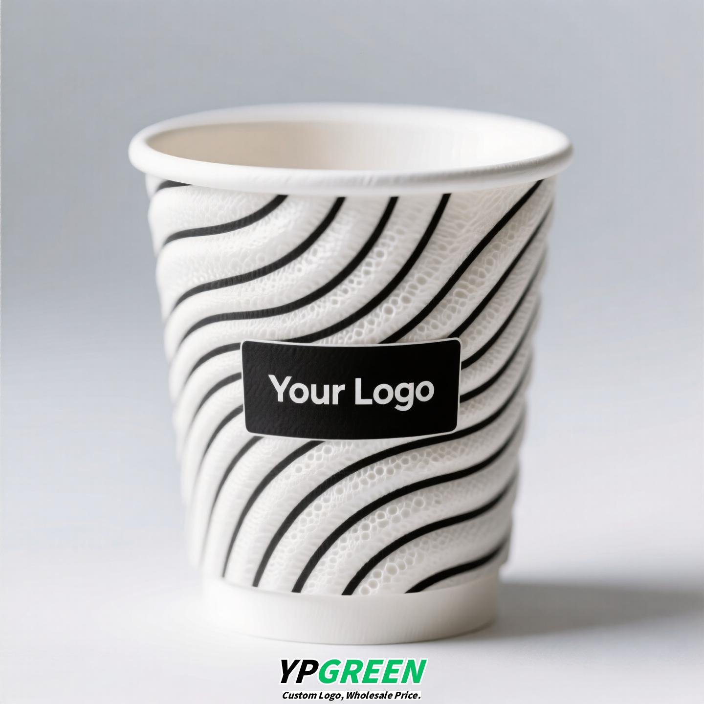 10oz Foaming Process Coffee Paper Cup | 330ml Single-Layer Disposable Cup | Leak-Proof & No Delamination