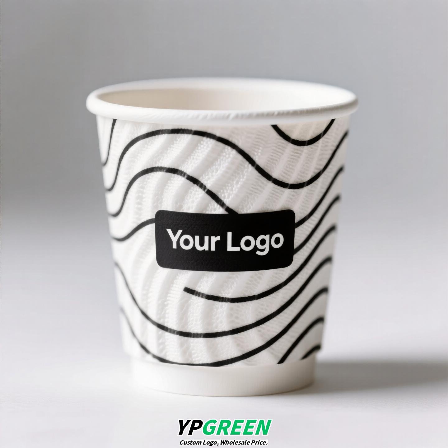 10oz Foaming Process Coffee Paper Cup | 330ml Single-Layer Disposable Cup | Leak-Proof & No Delamination