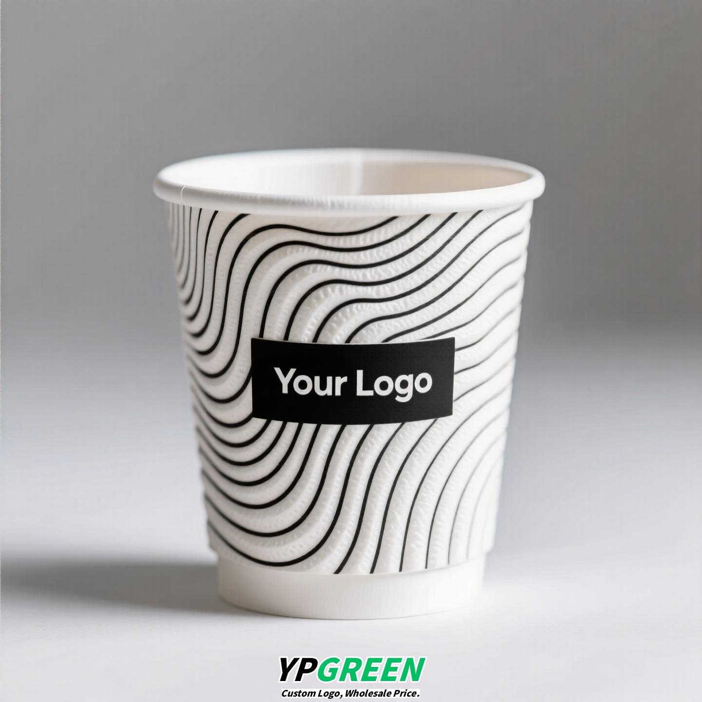10oz Foaming Process Coffee Paper Cup | 330ml Single-Layer Disposable Cup | Leak-Proof & No Delamination