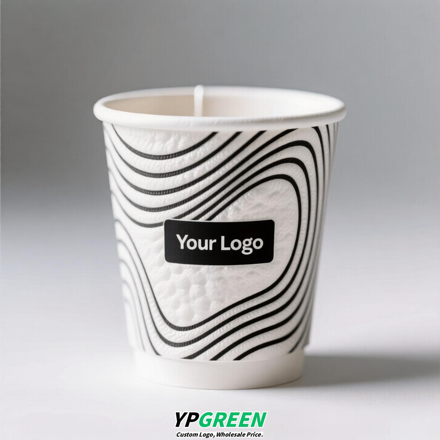 10oz Foaming Process Coffee Paper Cup | 330ml Single-Layer Disposable Cup | Leak-Proof & No Delamination